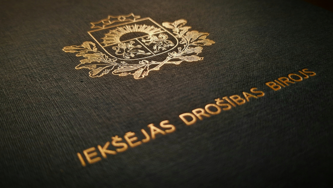 Attēls ar ģērboni un uzrakstu Iekšējās drošības birojs