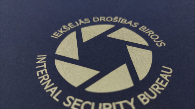 Attēls ar Iekšējās drošības biroja logo