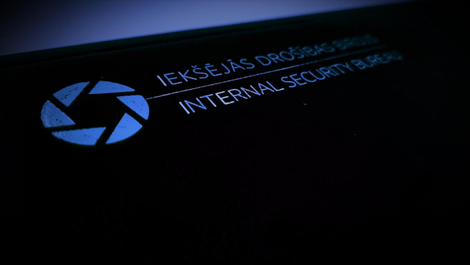 Attēls ar Iekšējās drošības biroja logo