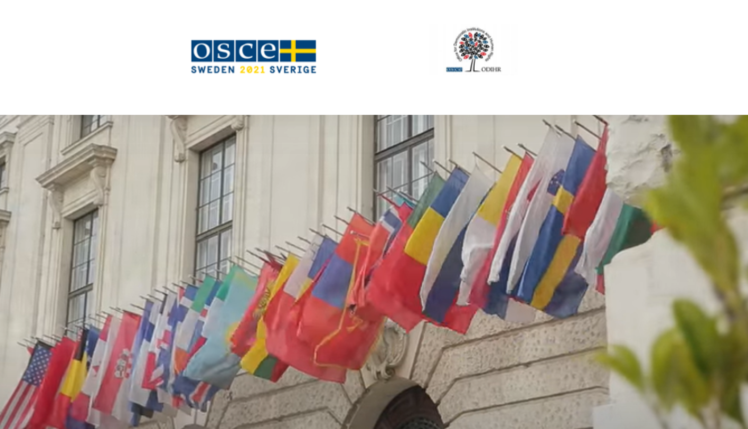 Konferences publicitātes attēls ar dalībvalstu karogiem